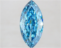 Picture of Lab Grown Diamond 3.10 Carats, Marquise with  Cut, Fancy Vivid Blue Color, VS1 Clarity and Certified by IGI