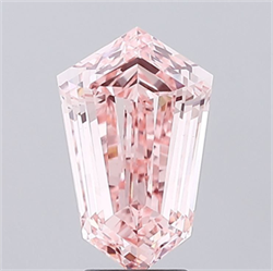 Picture of Lab Grown Diamond 4.03 Carats, HEXAGONAL with  Cut, Fancy Vivid Pink Color, VS1 Clarity and Certified by IGI