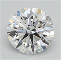 Lab Grown Diamond 1.09 Carats, Round with Ideal Cut, D Color, VVS2 Clarity and Certified by IGI
