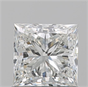 Natural Diamond 1.01 Carats, Princess with  Cut, H Color, VVS2 Clarity and Certified by GIA