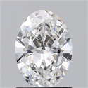 Natural Diamond 0.90 Carats, Oval with  Cut, D Color, VVS2 Clarity and Certified by GIA