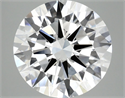 Lab Grown Diamond 6.77 Carats, Round with Excellent Cut, F Color, VVS2 Clarity and Certified by IGI