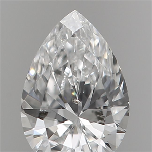 Picture of Natural Diamond 0.18 Carats, Pear with  Cut, E Color, SI1 Clarity and Certified by IGI