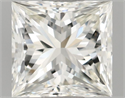 Natural Diamond 1.00 Carats, Princess with  Cut, I Color, IF Clarity and Certified by IGI