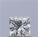 Natural Diamond 0.50 Carats, Princess with  Cut, G Color, VVS1 Clarity and Certified by GIA