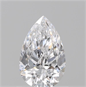 Natural Diamond 0.72 Carats, Pear with  Cut, D Color, VVS1 Clarity and Certified by GIA