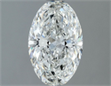 Natural Diamond 1.30 Carats, Oval with  Cut, H Color, SI2 Clarity and Certified by GIA