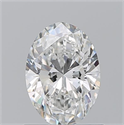 Natural Diamond 0.90 Carats, Oval with  Cut, F Color, SI1 Clarity and Certified by GIA