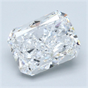 Natural Diamond 2.51 Carats, Radiant with  Cut, D Color, VS1 Clarity and Certified by GIA