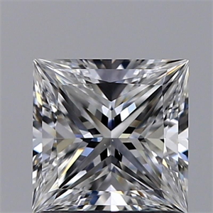 Picture of Natural Diamond 0.90 Carats, Princess with  Cut, E Color, VS2 Clarity and Certified by GIA