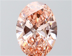 Picture of Lab Grown Diamond 2.50 Carats, Oval with  Cut, Fancy Intense Pink Color, VVS2 Clarity and Certified by IGI