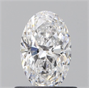 Natural Diamond 0.72 Carats, Oval with  Cut, D Color, VS2 Clarity and Certified by GIA