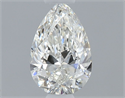 Natural Diamond 0.40 Carats, Pear with  Cut, H Color, VVS2 Clarity and Certified by GIA
