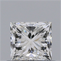 Natural Diamond 0.50 Carats, Princess with  Cut, G Color, SI1 Clarity and Certified by GIA