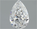 Natural Diamond 1.00 Carats, Pear with  Cut, D Color, SI1 Clarity and Certified by GIA