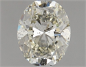 Natural Diamond 1.01 Carats, Oval with  Cut, K Color, SI2 Clarity and Certified by HRD