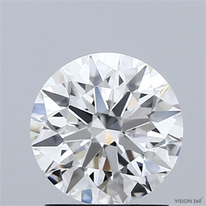 Picture of Lab Grown Diamond 1.53 Carats, Round with Ideal Cut, F Color, VVS2 Clarity and Certified by IGI