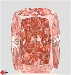 Picture of Lab Grown Diamond 2.06 Carats, CUSHION MODIFIED with  Cut, Fancy Vivid Pink Color, VVS2 Clarity and Certified by IGI