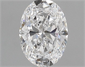 Natural Diamond 0.50 Carats, Oval with  Cut, D Color, VVS1 Clarity and Certified by GIA