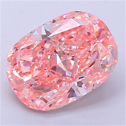 Picture of Lab Grown Diamond 1.65 Carats, CUSHION MODIFIED with  Cut, Fancy Vivid Pink Color, VS1 Clarity and Certified by IGI