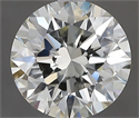 Natural Diamond 1.10 Carats, Round with Excellent Cut, J Color, IF Clarity and Certified by IGI