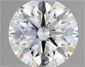 Lab Grown Diamond 1.07 Carats, Round with Ideal Cut, D Color, VVS2 Clarity and Certified by IGI