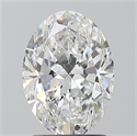 Natural Diamond 1.70 Carats, Oval with  Cut, F Color, SI2 Clarity and Certified by GIA