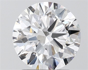 Picture of Lab Grown Diamond 2.03 Carats, Round with Ideal Cut, E Color, VVS1 Clarity and Certified by IGI