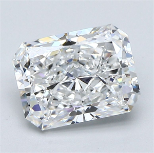 Picture of Natural Diamond 2.20 Carats, Radiant with  Cut, E Color, VS1 Clarity and Certified by GIA