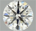 Natural Diamond 0.95 Carats, Round with Excellent Cut, I Color, VVS2 Clarity and Certified by IGI