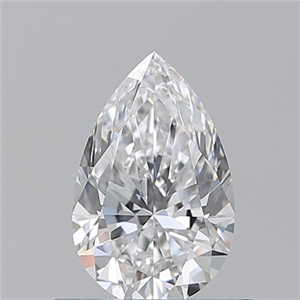 Picture of Natural Diamond 0.64 Carats, Pear with  Cut, D Color, VVS1 Clarity and Certified by GIA