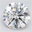 Lab Grown Diamond 2.66 Carats, Round with Ideal Cut, D Color, IF Clarity and Certified by IGI