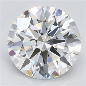 Picture of Lab Grown Diamond 2.66 Carats, Round with Ideal Cut, D Color, IF Clarity and Certified by IGI
