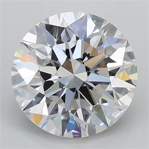 Picture of Lab Grown Diamond 1.02 Carats, Round with Excellent Cut, D Color, VVS2 Clarity and Certified by IGI