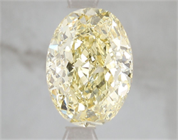 Picture of Lab Grown Diamond 3.01 Carats, Oval with  Cut, Fancy Intense Yellow Color, VS1 Clarity and Certified by IGI