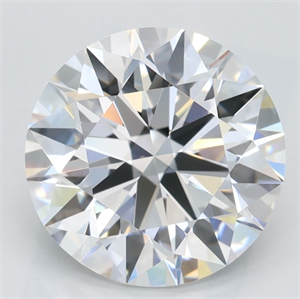 Picture of Lab Grown Diamond 3.05 Carats, Round with Ideal Cut, D Color, IF Clarity and Certified by IGI