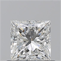 Natural Diamond 0.70 Carats, Princess with  Cut, G Color, VVS1 Clarity and Certified by GIA