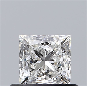 Picture of Natural Diamond 0.51 Carats, Princess with  Cut, F Color, VS1 Clarity and Certified by GIA