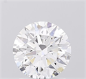 Lab Grown Diamond 1.55 Carats, Round with Ideal Cut, D Color, VVS2 Clarity and Certified by IGI