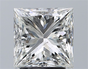 Picture of Natural Diamond 2.50 Carats, Princess with  Cut, I Color, SI2 Clarity and Certified by GIA