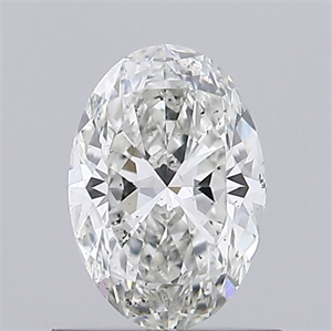 Picture of Natural Diamond 0.57 Carats, Oval with  Cut, H Color, SI2 Clarity and Certified by GIA