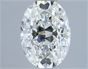 Natural Diamond 1.20 Carats, Oval with  Cut, H Color, VVS1 Clarity and Certified by IGI