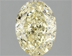 Picture of Lab Grown Diamond 2.06 Carats, Oval with  Cut, Fancy Vivid Yellow Color, VS2 Clarity and Certified by IGI