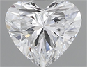 Natural Diamond 0.31 Carats, Heart with  Cut, D Color, VVS1 Clarity and Certified by GIA