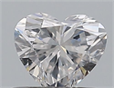 Natural Diamond 0.42 Carats, Heart with  Cut, F Color, SI1 Clarity and Certified by GIA