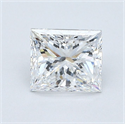 Natural Diamond 1.04 Carats, Princess with  Cut, D Color, SI1 Clarity and Certified by GIA