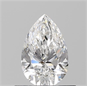 Natural Diamond 0.57 Carats, Pear with  Cut, E Color, VVS2 Clarity and Certified by GIA