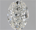 Natural Diamond 1.30 Carats, Oval with  Cut, G Color, VVS2 Clarity and Certified by GIA