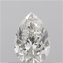 Natural Diamond 0.40 Carats, Pear with  Cut, J Color, VVS2 Clarity and Certified by GIA