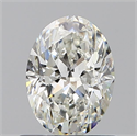 Natural Diamond 0.70 Carats, Oval with  Cut, H Color, VS2 Clarity and Certified by GIA